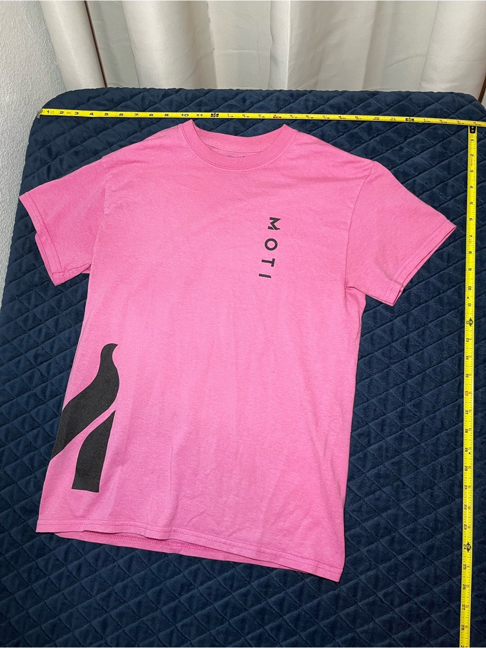 Gildan Pink Short Sleeve Tee with Black MOTI Logo